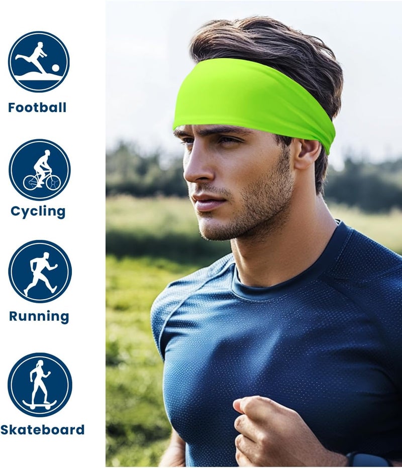 Supeniu Headband for Men & Women, Sweat Wicking Sports Sweatband Headbands, Workout Running Training Yoga Basketball Hairband - Image 2